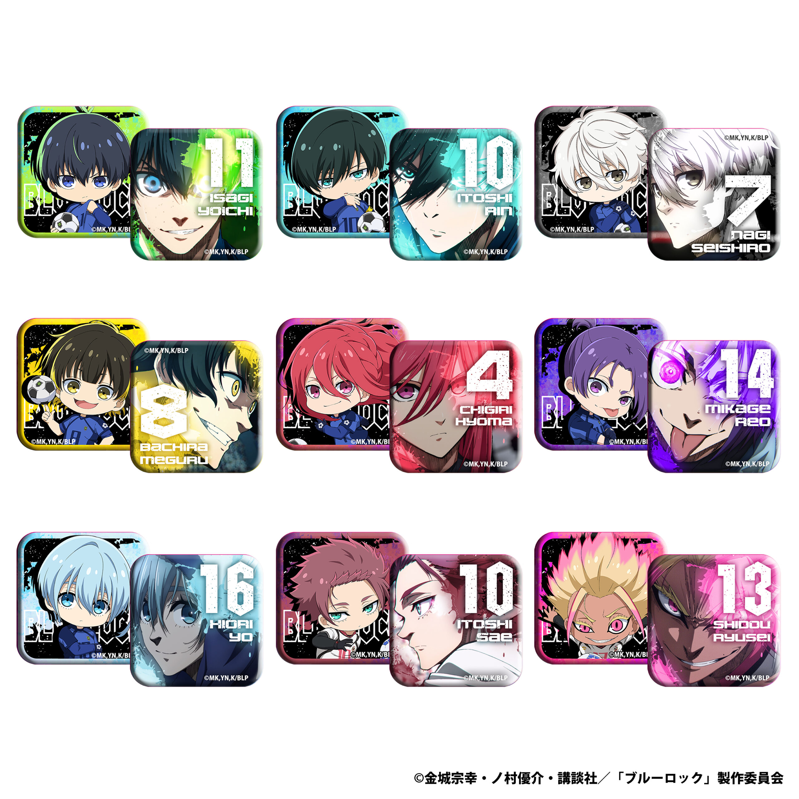 ブルーロック スクエア缶バッジ ブルーロック スクエア缶バッジセット | j-hobby Collection